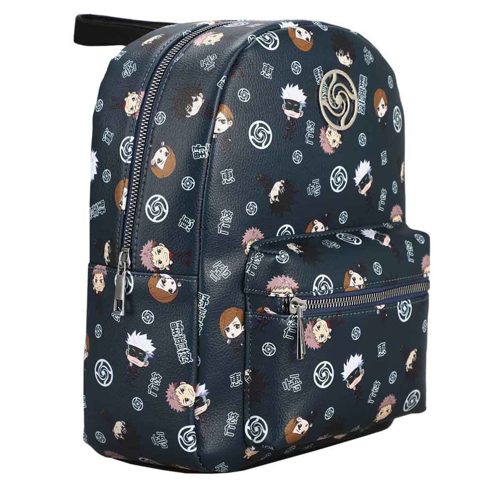 11 Jujutsu Kaisen Chibi Aop Metal Badge Mini Backpack - 