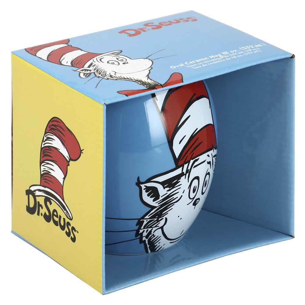18 oz Dr. Seuss Cat In The Hat Oval Ceramic Mug - Home Decor
