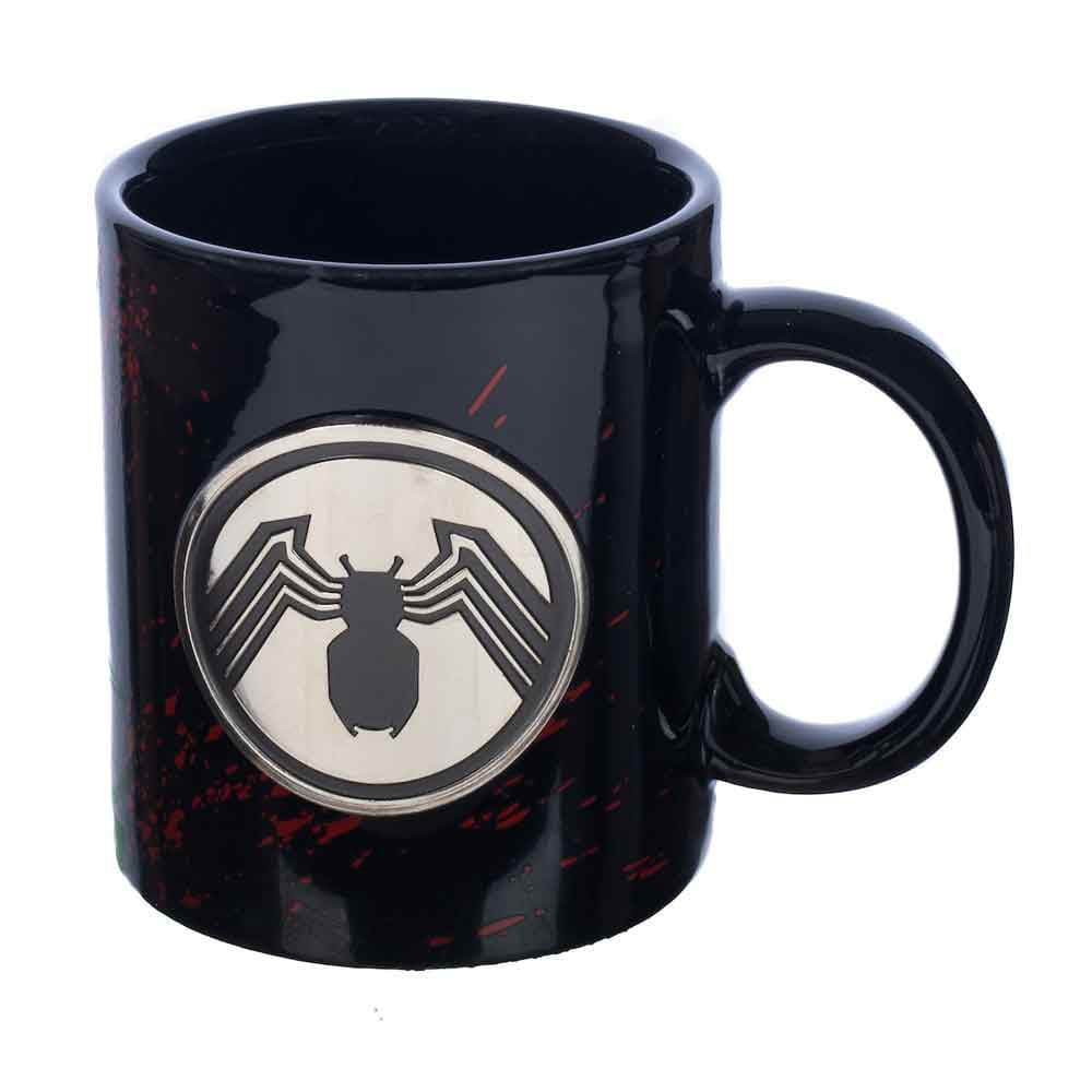 12 oz Marvel Venom Ceramic Mug With Metal Emblem - Home 