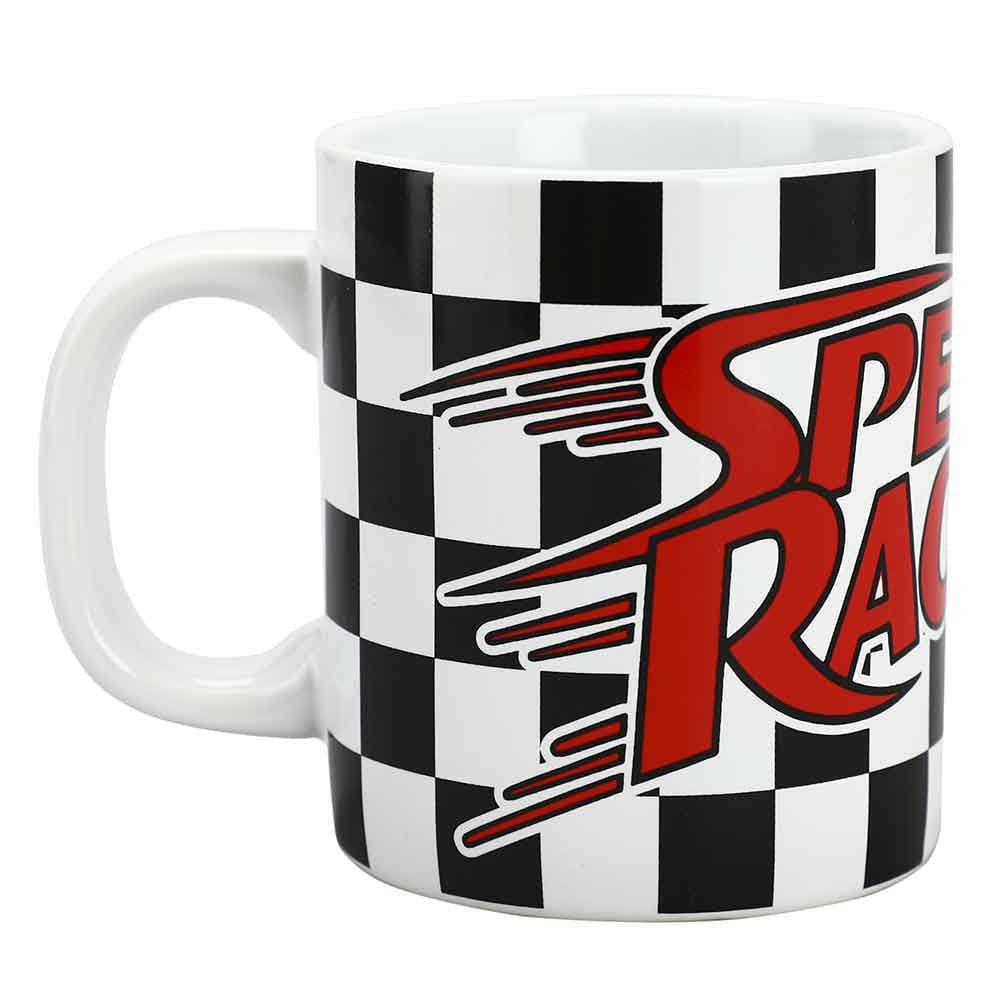 16 oz Speed Racer Checkered Flag Ceramic Mug - Home Decor - 