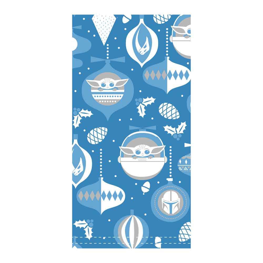 14.5 Star Wars The Mandalorian Grogu Holiday Blue Tea Towel 