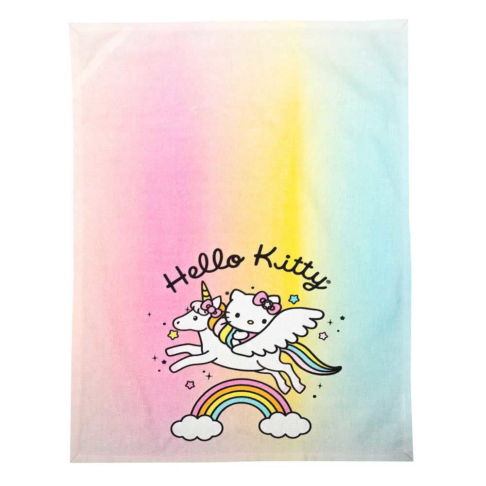 14.5 Hello Kitty Rainbow Unicorn Tea Towel - Home Decor - 