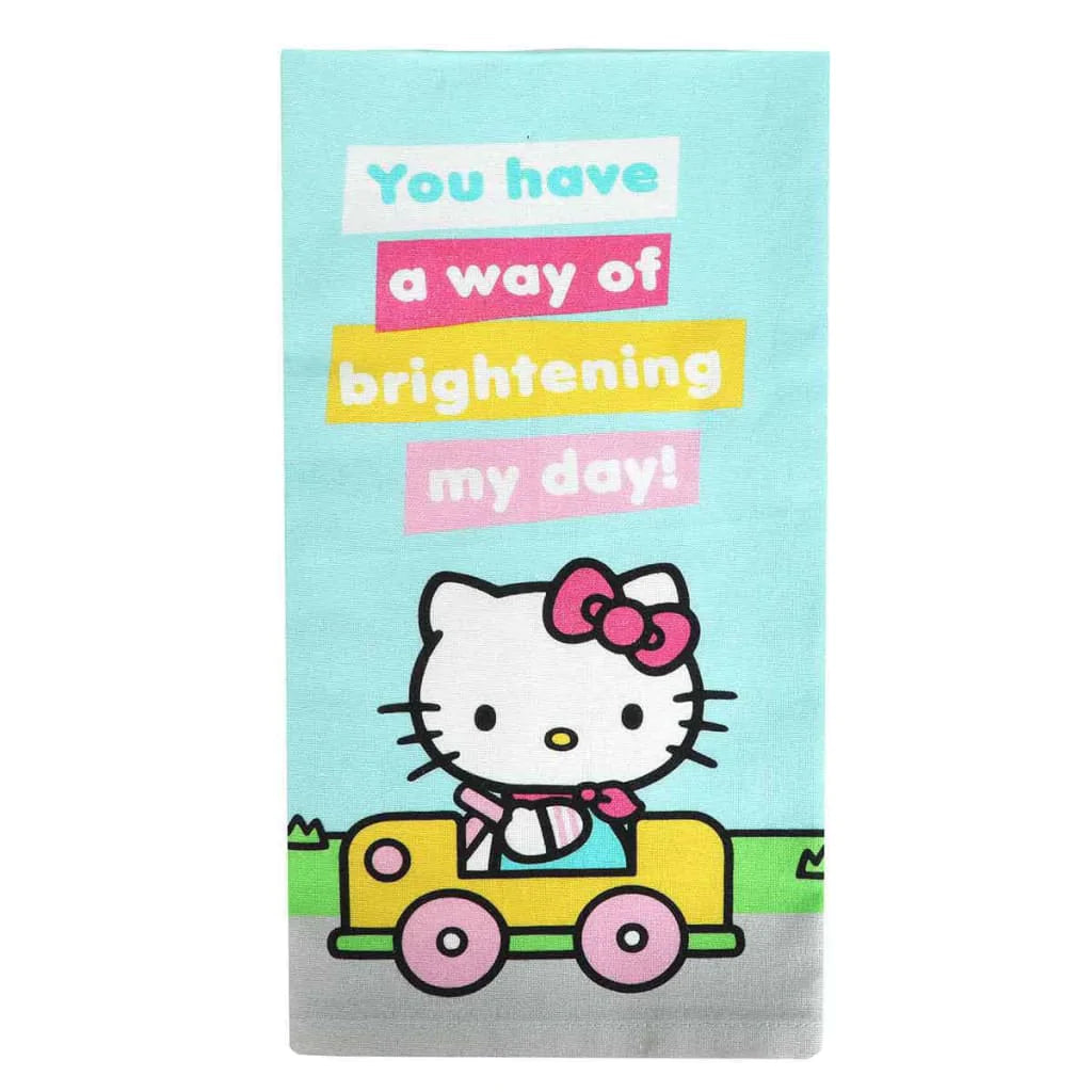 14.5 Hello Kitty Brightening My Day Tea Towel - Home Decor -