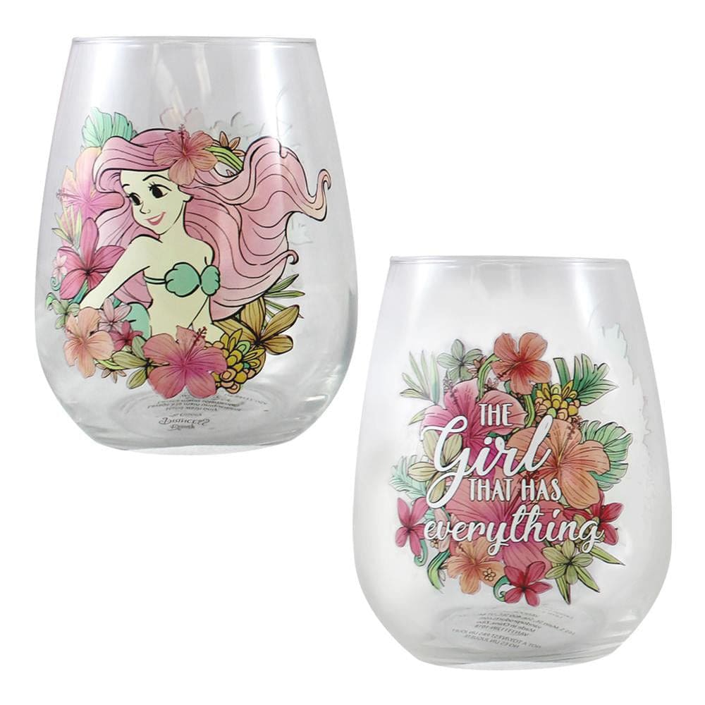 Disney Princess 18 oz. (Set of 4) Contour Glass Set - Home
