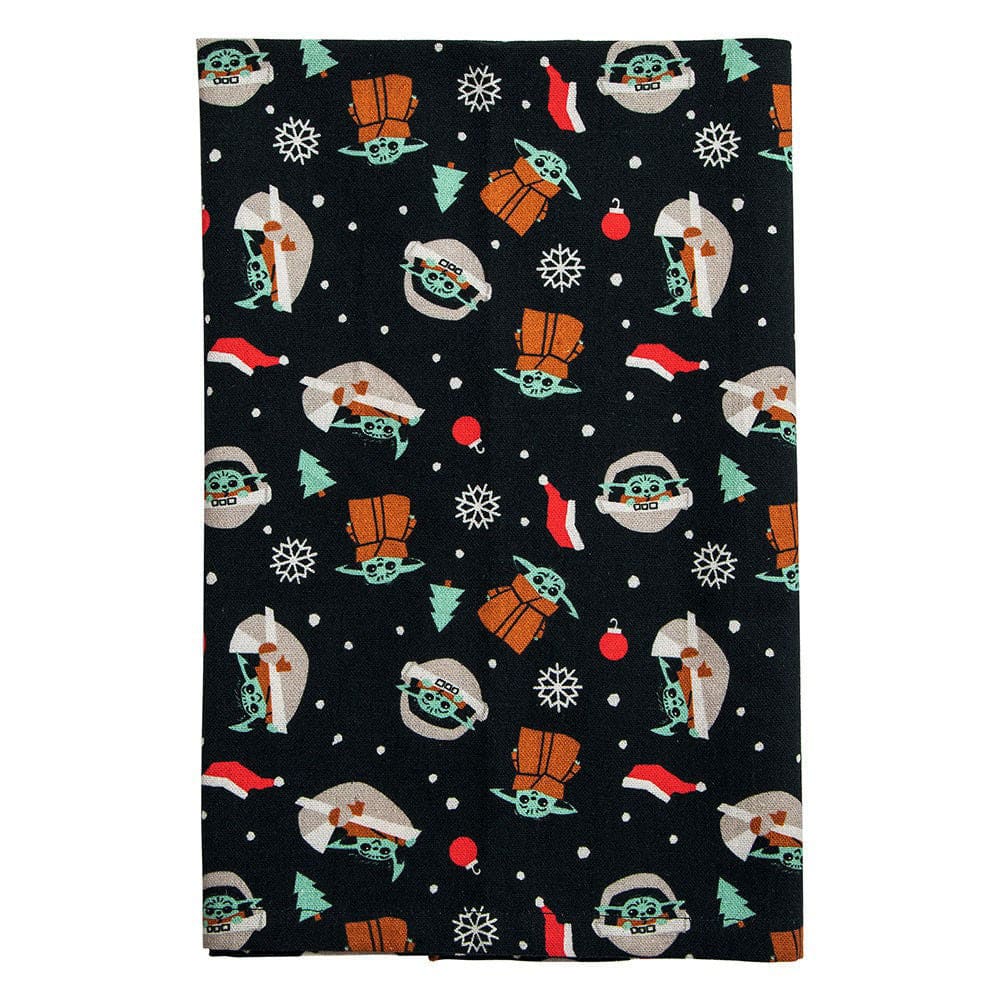 25 Star Wars The Mandalorian Grogu Holiday Tea Towel - Home 