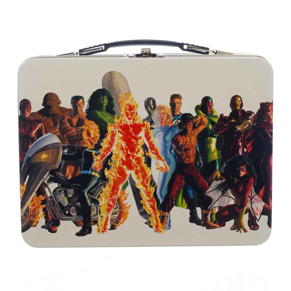 9 Marvel Comics Retro Large Tin Tote - Lunch Box