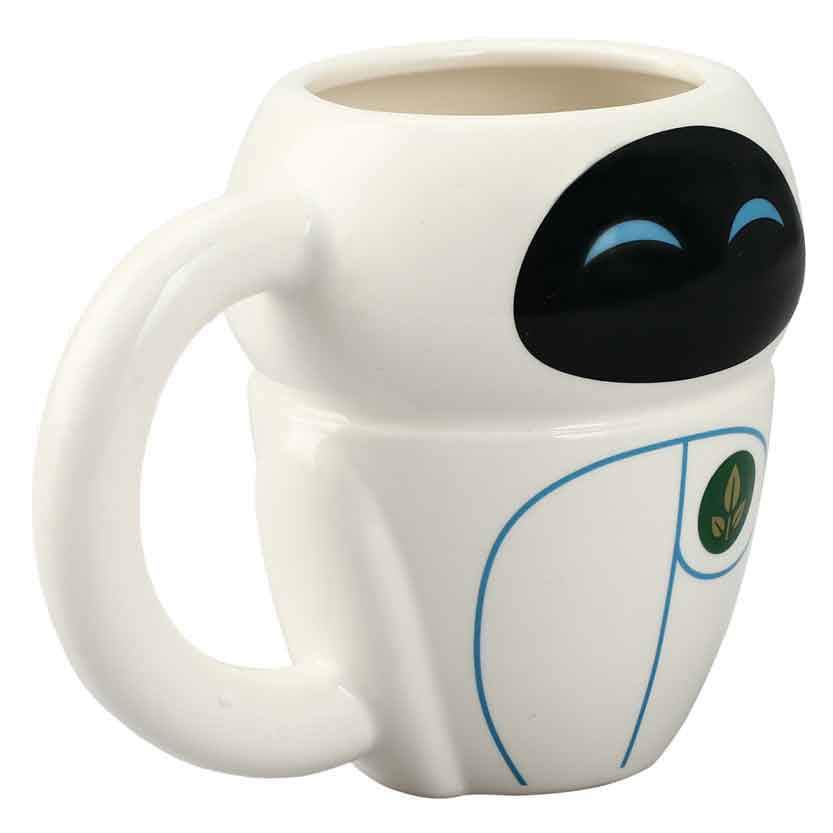 Disney Wall-E & Eve 20 oz. Sculpted Ceramic Mugs (Set of 2)