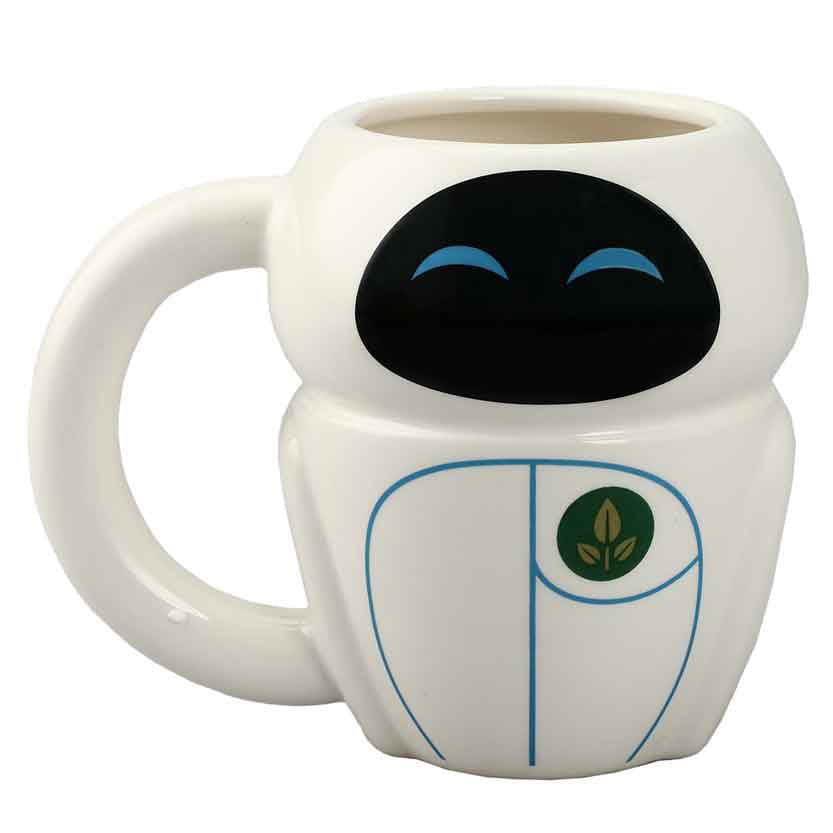 Disney Wall-E & Eve 20 oz. Sculpted Ceramic Mugs (Set of 2)