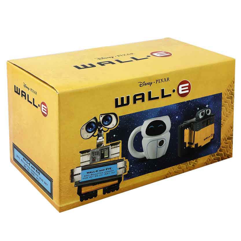 Disney Wall-E & Eve 20 oz. Sculpted Ceramic Mugs (Set of 2)
