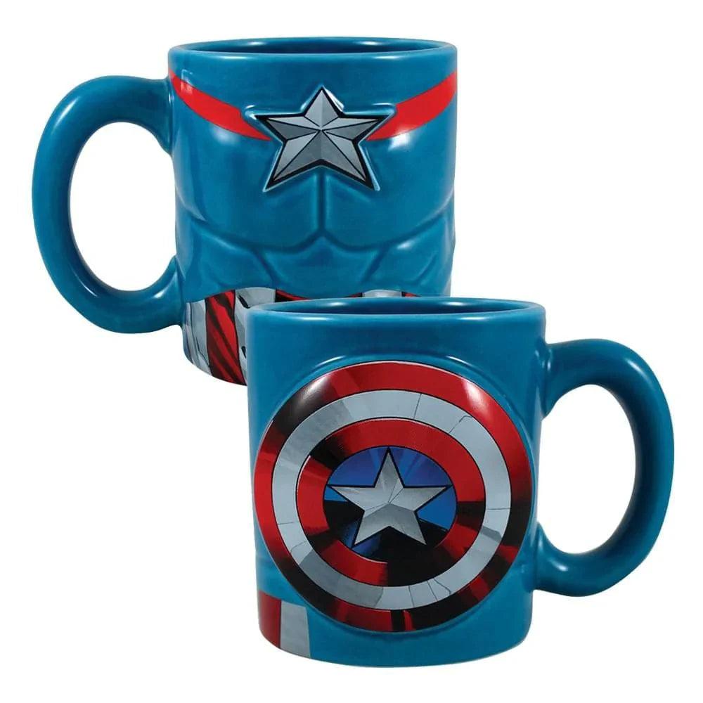 20 oz Marvel Captain America Sculpted Ceramic Mug - Home 