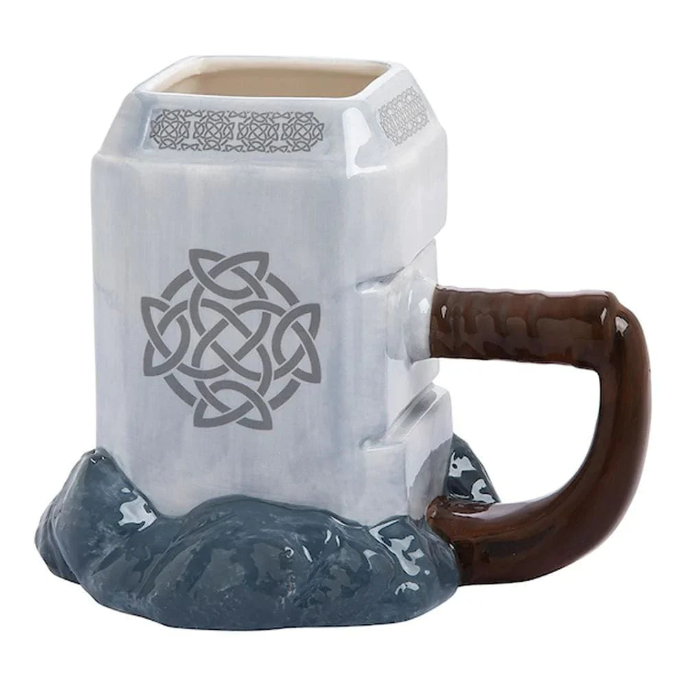 20 oz Marvel Thor Mjolnir Premium Sculpted Ceramic Mug - 