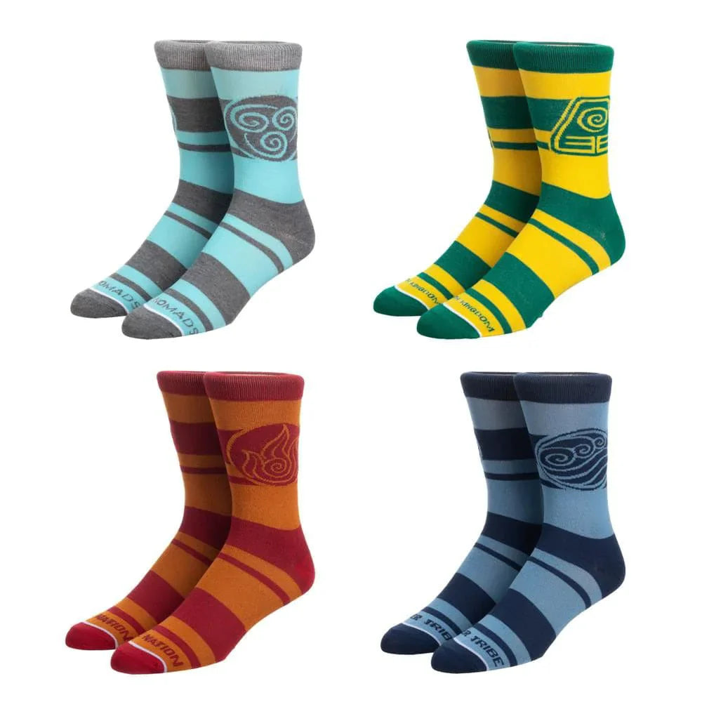 Avatar The Last Airbender 4 Pair Crew Socks - Socks